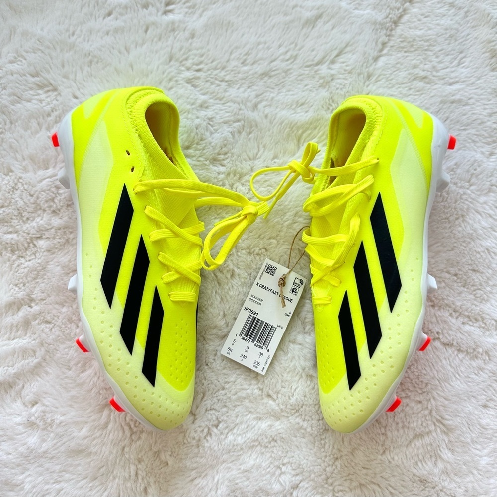 adidas Kids Shoes in Neon Yellow and Black